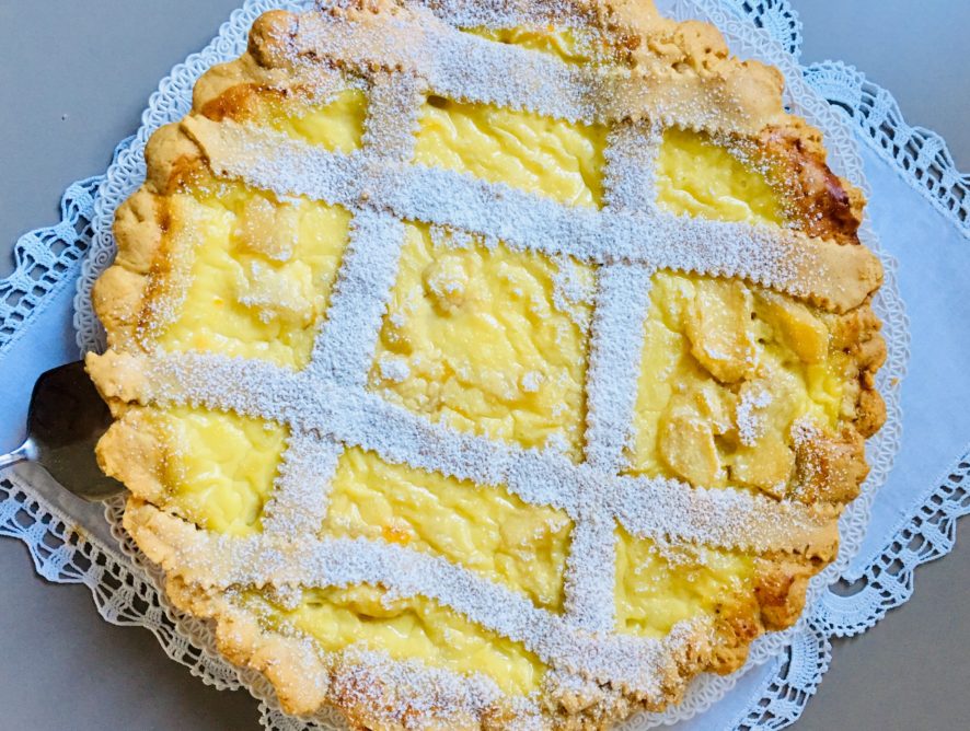 Crostata di mele con crema inglese